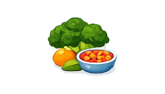 Folate food illustration